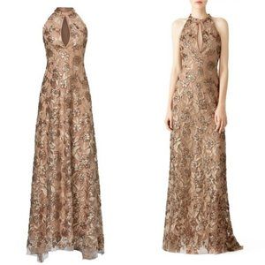 ERIN Erin Fetherston Gold Joan Gown size 2